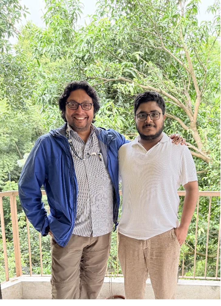 Prof. Anupam Sengupta and Dr. Rahul Agarwal outdoors during the visit.