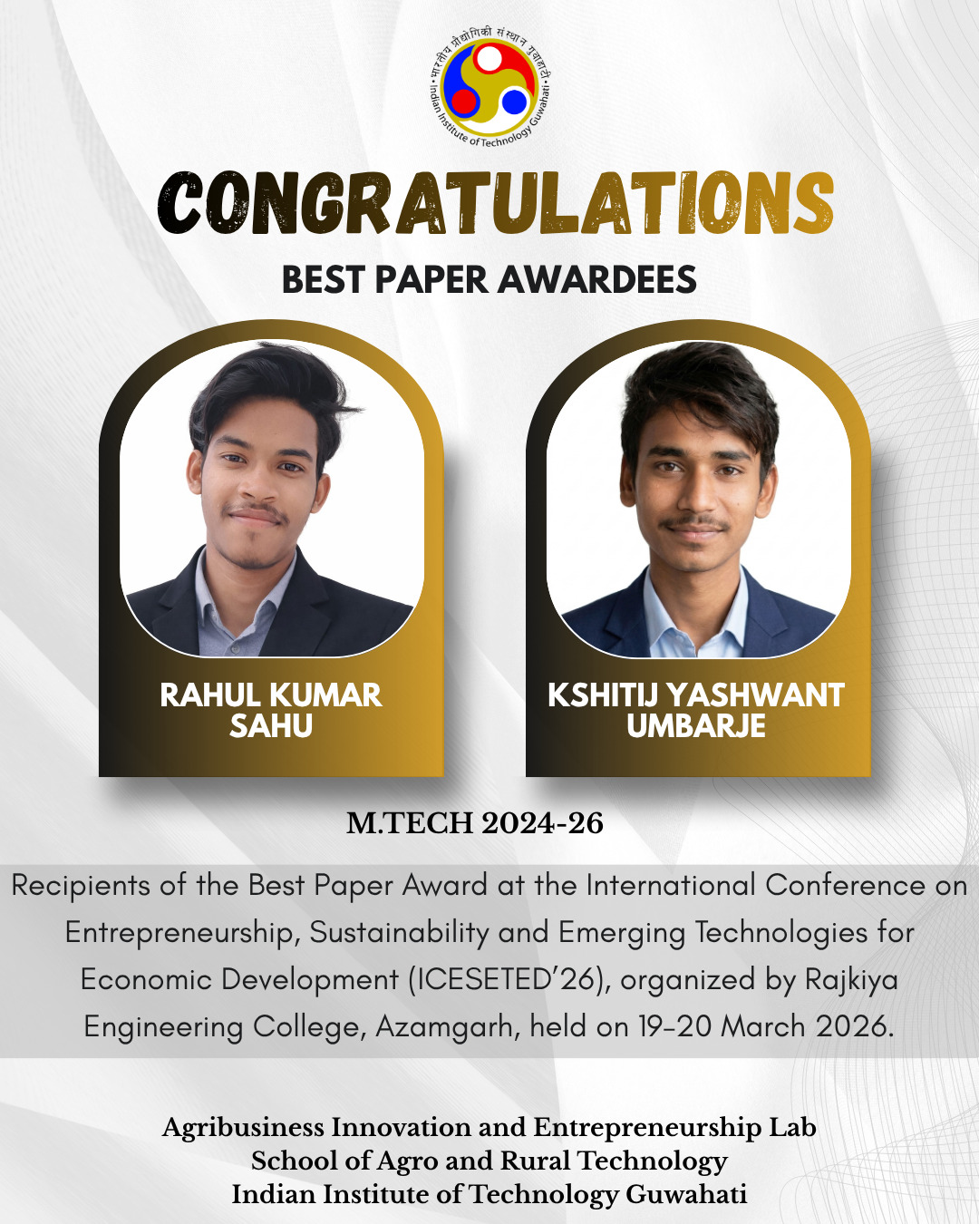 Awards Best Paper Presentation