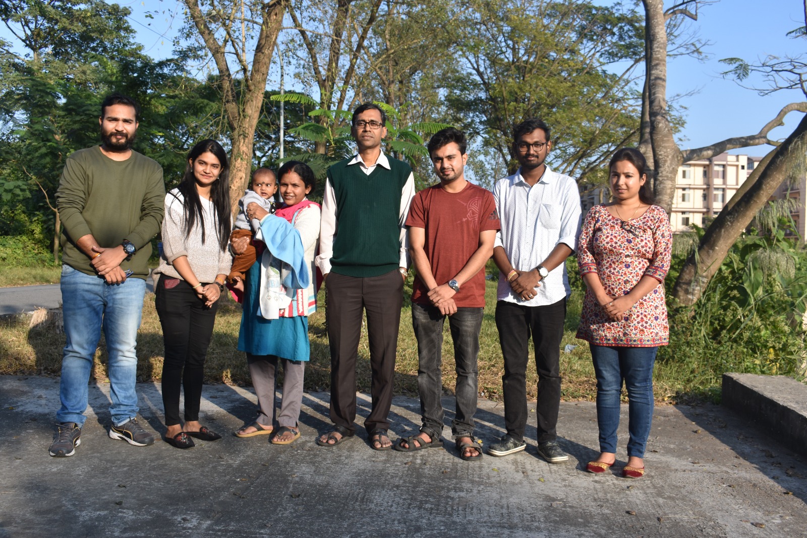 In IIT Guwahati campus, with my old batches of PhD and Mtech students, proj fellows. Dr. Nihal, Dr Sudha, Dr Ankit, Manas, Dr Anamika. Old memories.